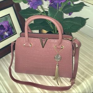 Croc style vegan satchel